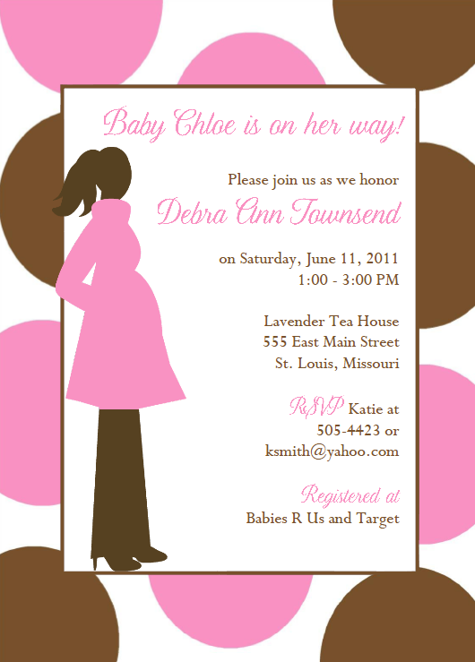 Details about MODERN MOM PINK AND BROWN BABY SHOWER INVITATIONS! Details about MODERN MOM PINK AND BROWN BABY SHOWER INVITATIONS!