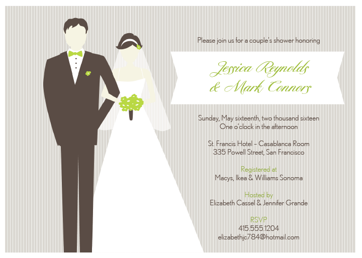 Details about 12 COUPLES BRIDAL SHOWER INVITATIONS!