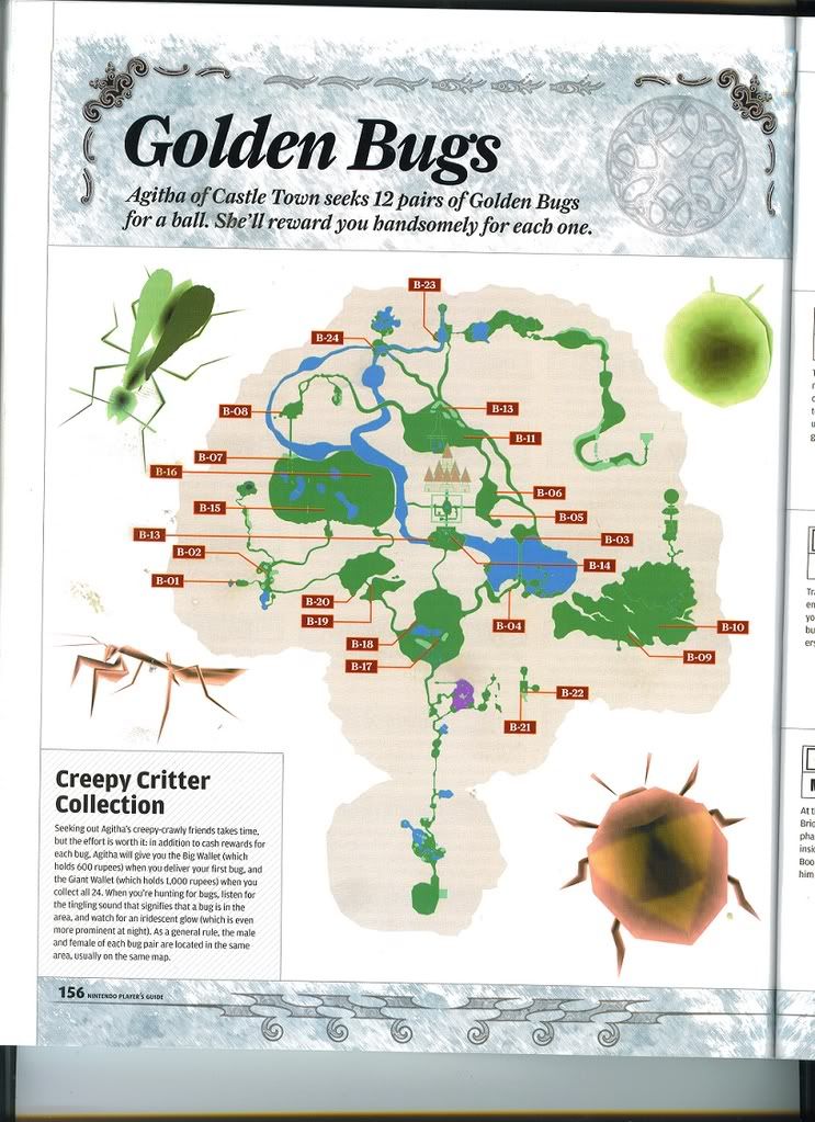 Golden bugs twilight princess map gamecube