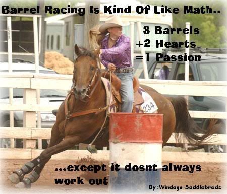 Barrel Racing graphics and comments