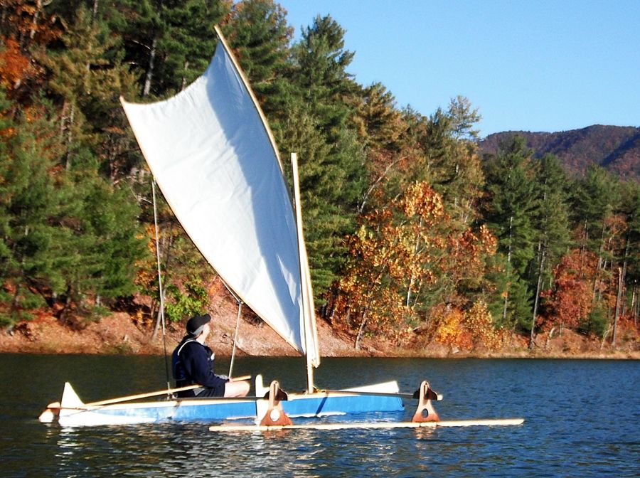 SOF Outrigger Canoe With Crab Claw Sail Photo by alias1719 Photobucket