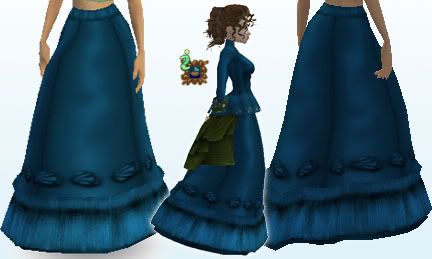 IMVU Cobalt Walking Skirt