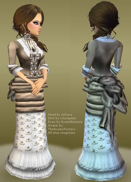 IMVU Walking Dress: Sepia