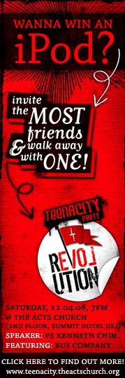 teenacity party - revolution 08 - web banner