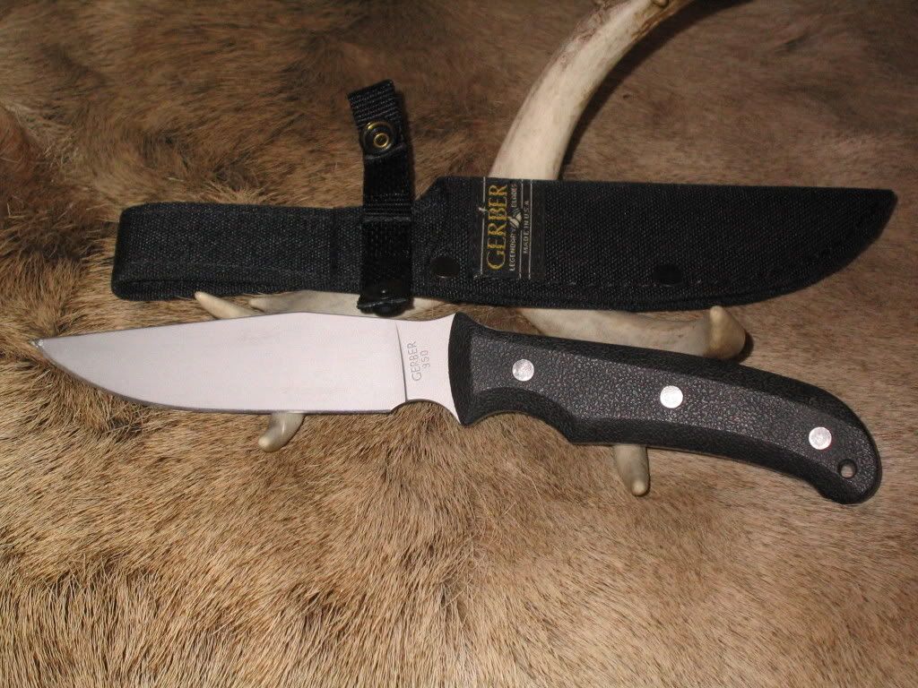 Cutco Drop point hunter. Had this knife for roughly 20 years, didn't really  use it much, enough to dull it. Originally came with the double D edge  which I removed and put