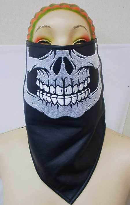 Hot Leather Leather & Fleece Skull Neck Warmer