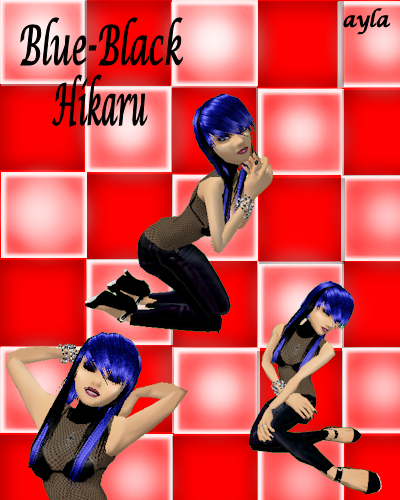 BackGround for blu black Hak hair