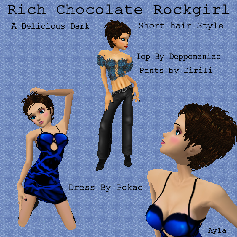 Rich Chocolate RockGirl Hair BackGround