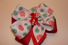 Candy Cane Christmas Bow *SALE*
