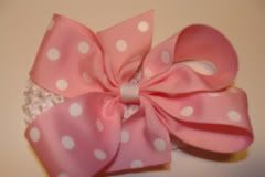 A cute, hot, and pink bow/ headband
