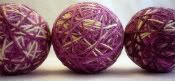 Wool Dryer Balls <br>  set of 3 <br> mauve and cream