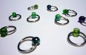 :Emerald City: <br> Mini-Stitch Markers <br> set of 10