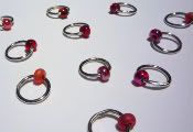 :Little Red: <br> Mini-Stitch Markers <br> set of 12