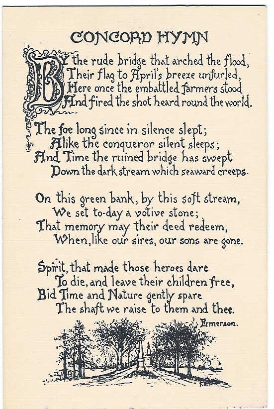 Concord hymn tone picture