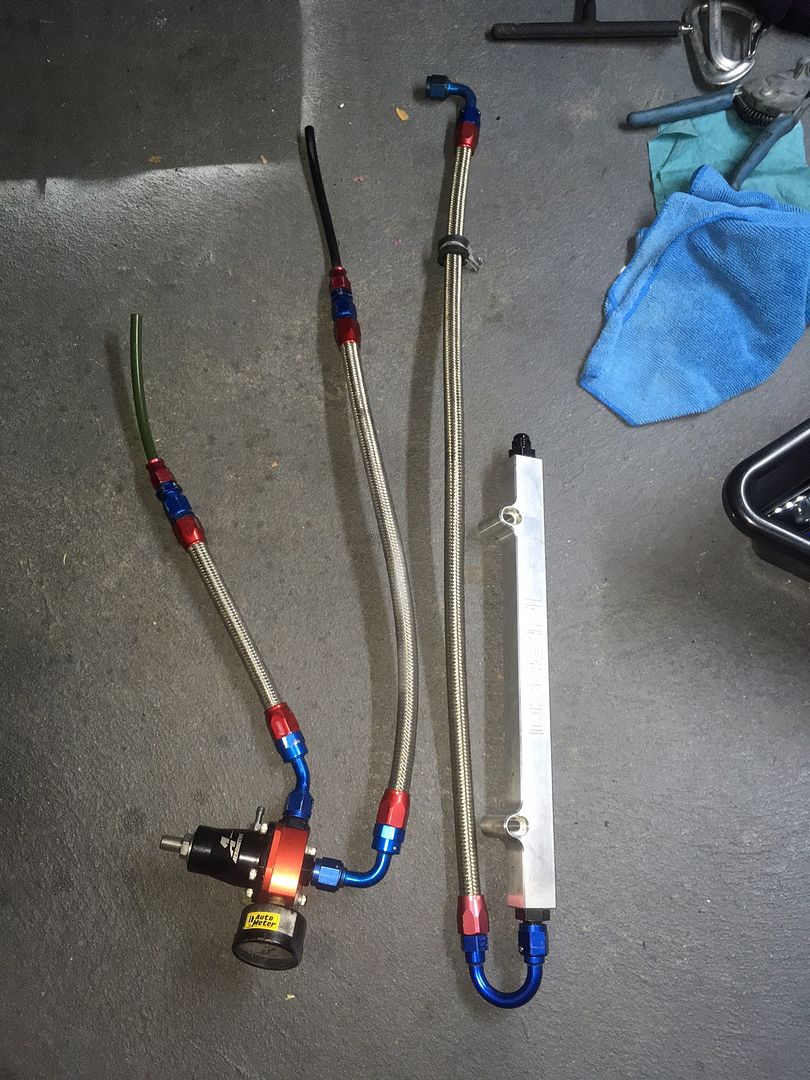 FS FPR aeromotive 034 fuel rail fittings and lines VW Vortex