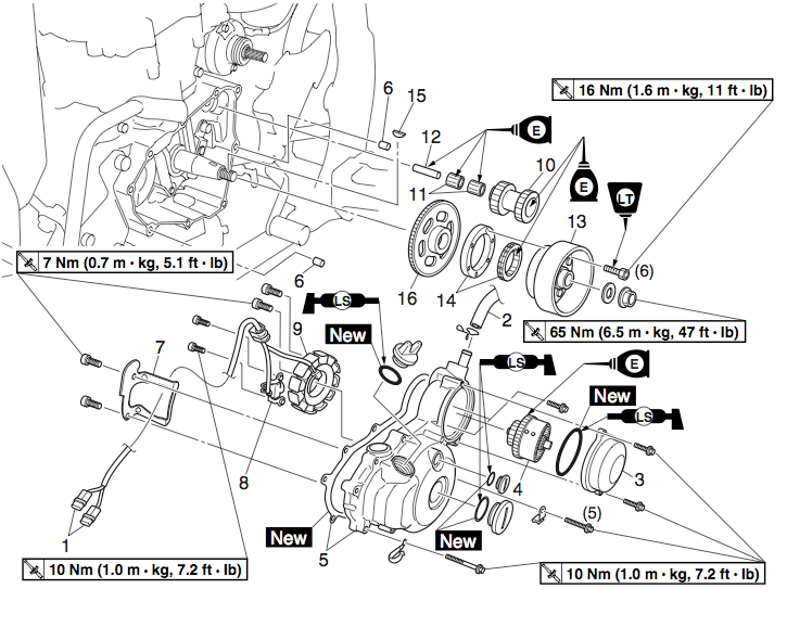 Need Torque Specs For Stator Yamaha YFZ450 Forum YFZ450, YFZ450R