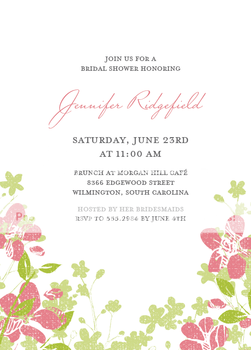 12 Blossom Bridal Shower Invitations