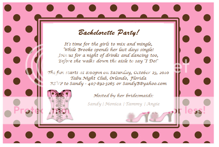 PINK CORSET BACHELORETTE PARTY INVITATIONS  