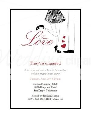 TRUE LOVE ENGAGEMENT PARTY INVITATIONS  