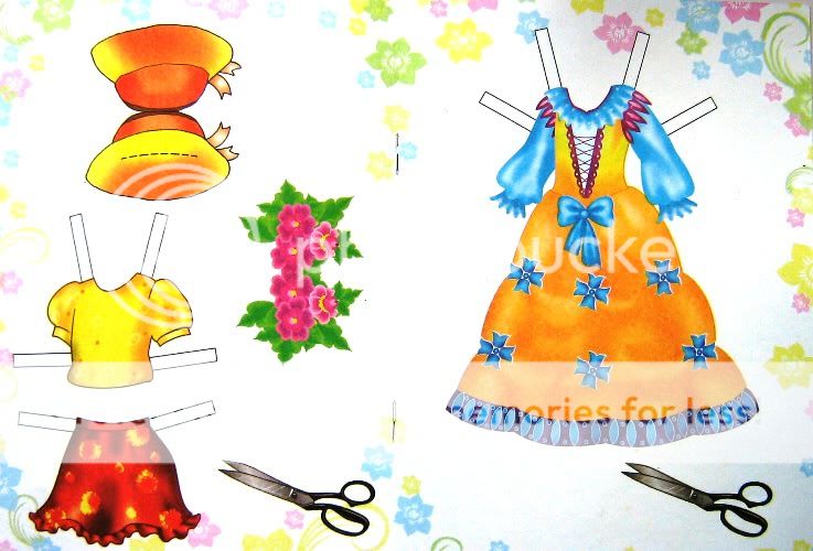 RUSSIA paper doll book BABY ANYA   wonderful dresses  