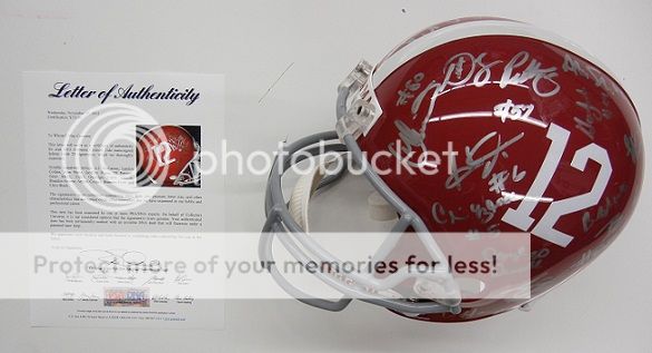 2012 Alabama Crimson Tide Team Signed Helmet PSA DNA LOA S73110 