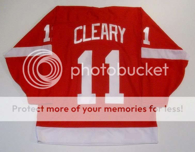 new official dan cleary red wings jersey with tags with stanley cup