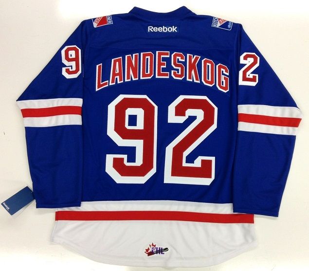 GABRIEL LANDESKOG KITCHENER RANGERS REEBOK PREMIER JERSEY COLORADO