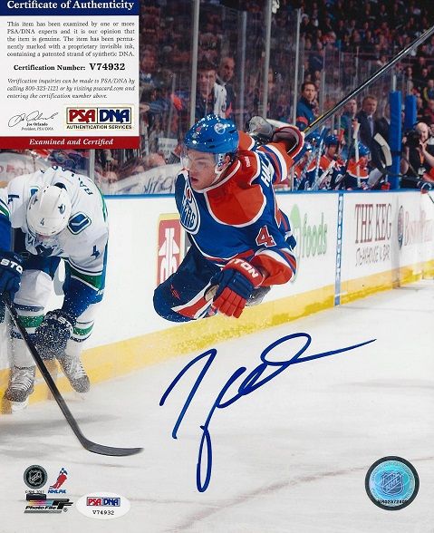 taylor hall signed jersey
