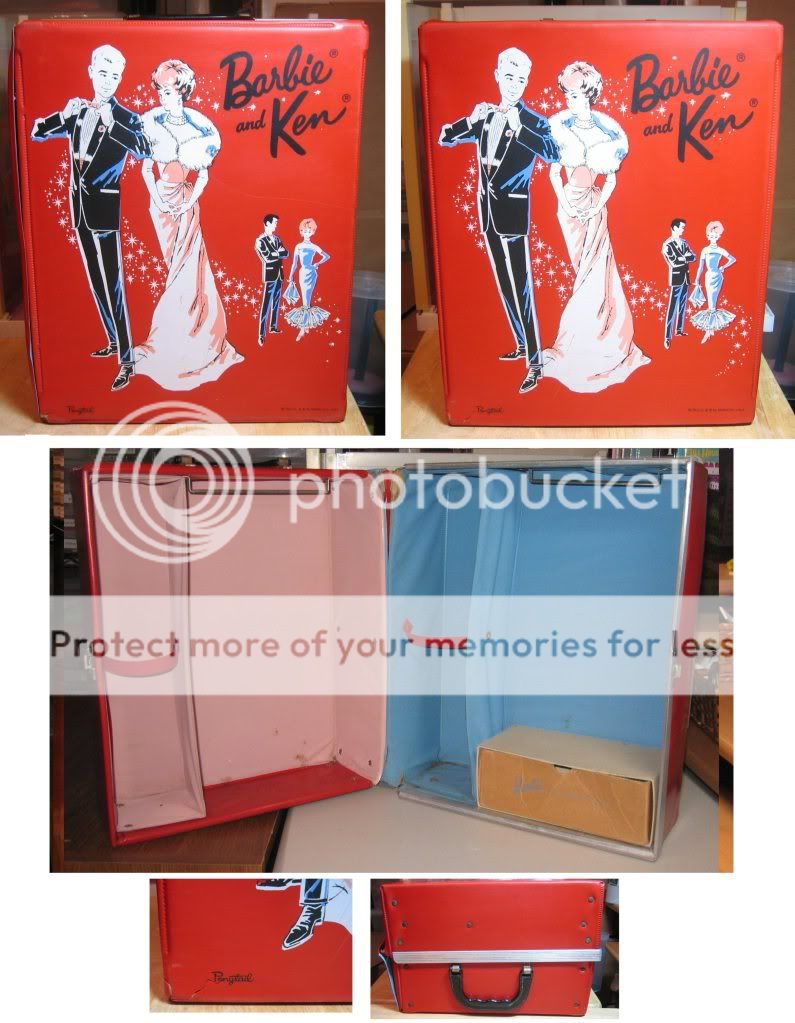 Barbie Ken Red Vinyl Trunk Case Enchanted Evening