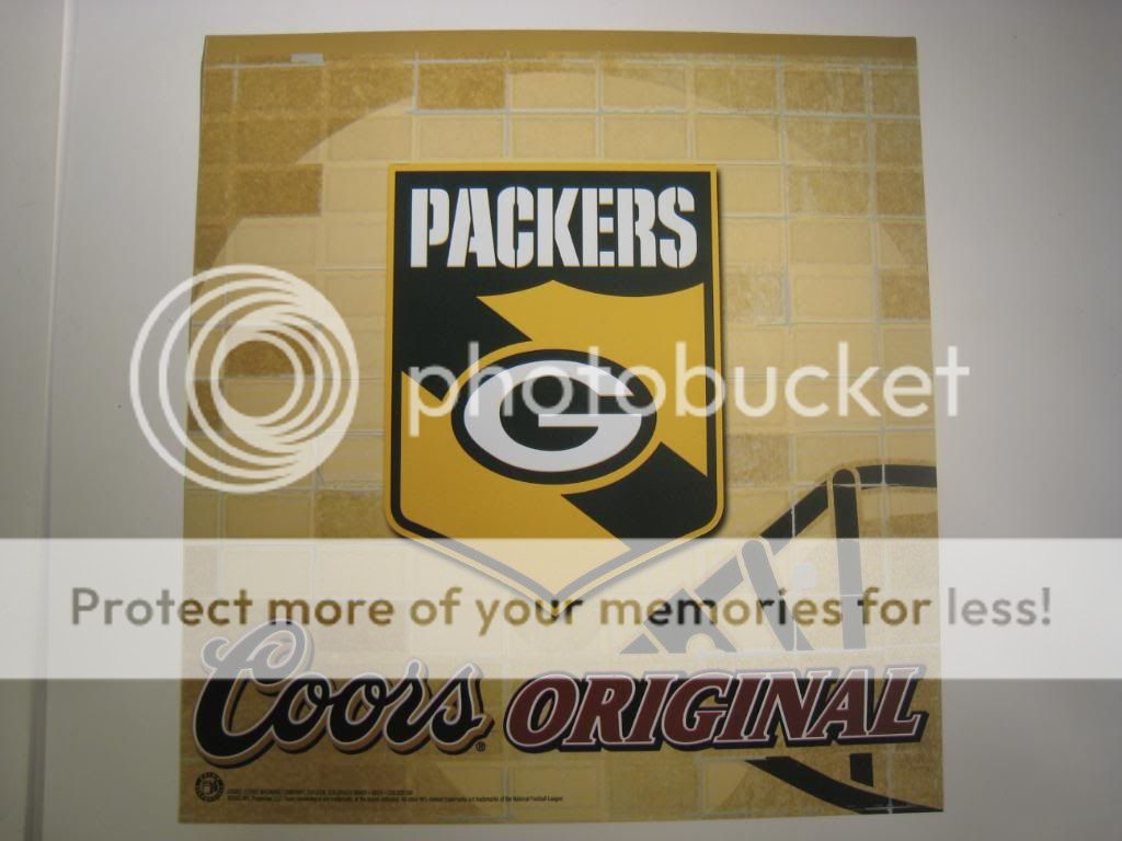 Coors Light Green Bay Packers Poster 10 x 11 Sign NFL  