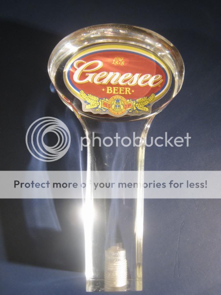 Genesee Beer Bar Tap Handle Knob Keg Marker Lucite NEW  